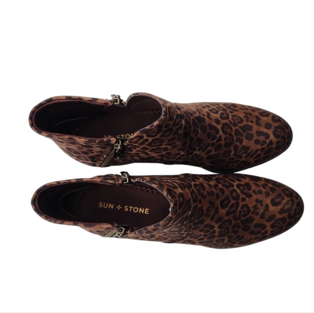 SUN + STONE Abby Double Zip Booties NWOT Size 8_3